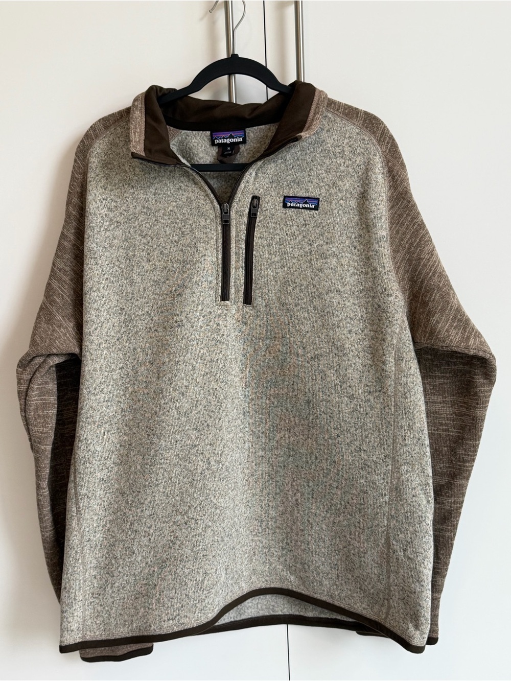 Patagonia Men’s XL 1/4 Zip Pullover Fleece Jacket Brown Outdoor Classic - Picture 2 of 8